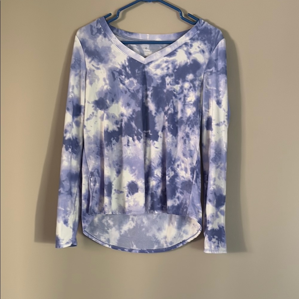 Eye Candy Essentials Tie-Dye V-Neck Long Sleeve Top